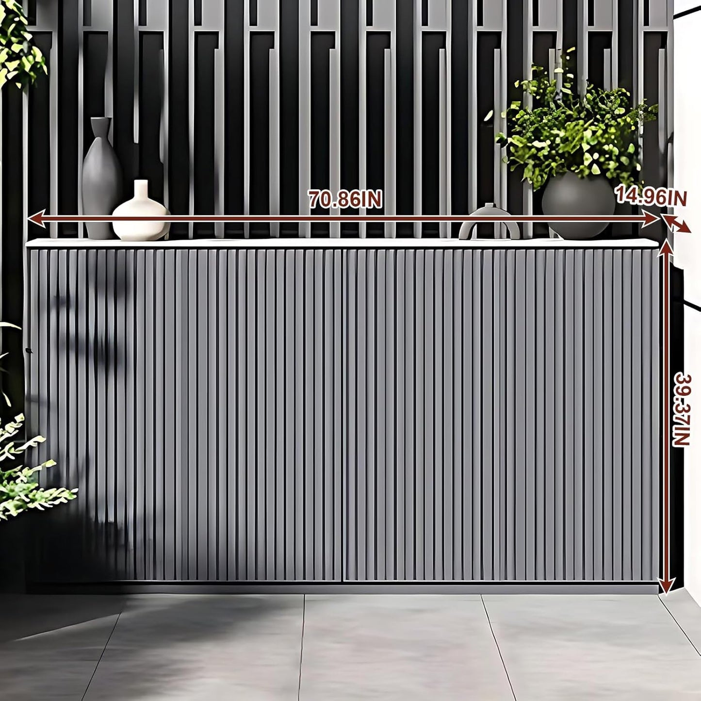 Aihm-Lon Modern Outdoor Kitchen Storage Cabinet 62.99"-70.86"