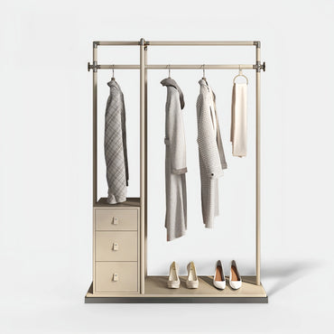 Aihm-Lon Custom Clothes Rack with Unique Cross-Shaped Hanging Rod 47’’-51’’