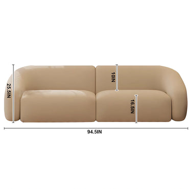 Aihm-Lon Commercial Use Curved Sectional Sofa Set with Chair and Table 94.5"