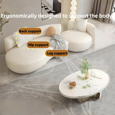 Aihm-Lon Commercial Grade Sectional Sofa Set with Stool and Coffee Table 94"-142"