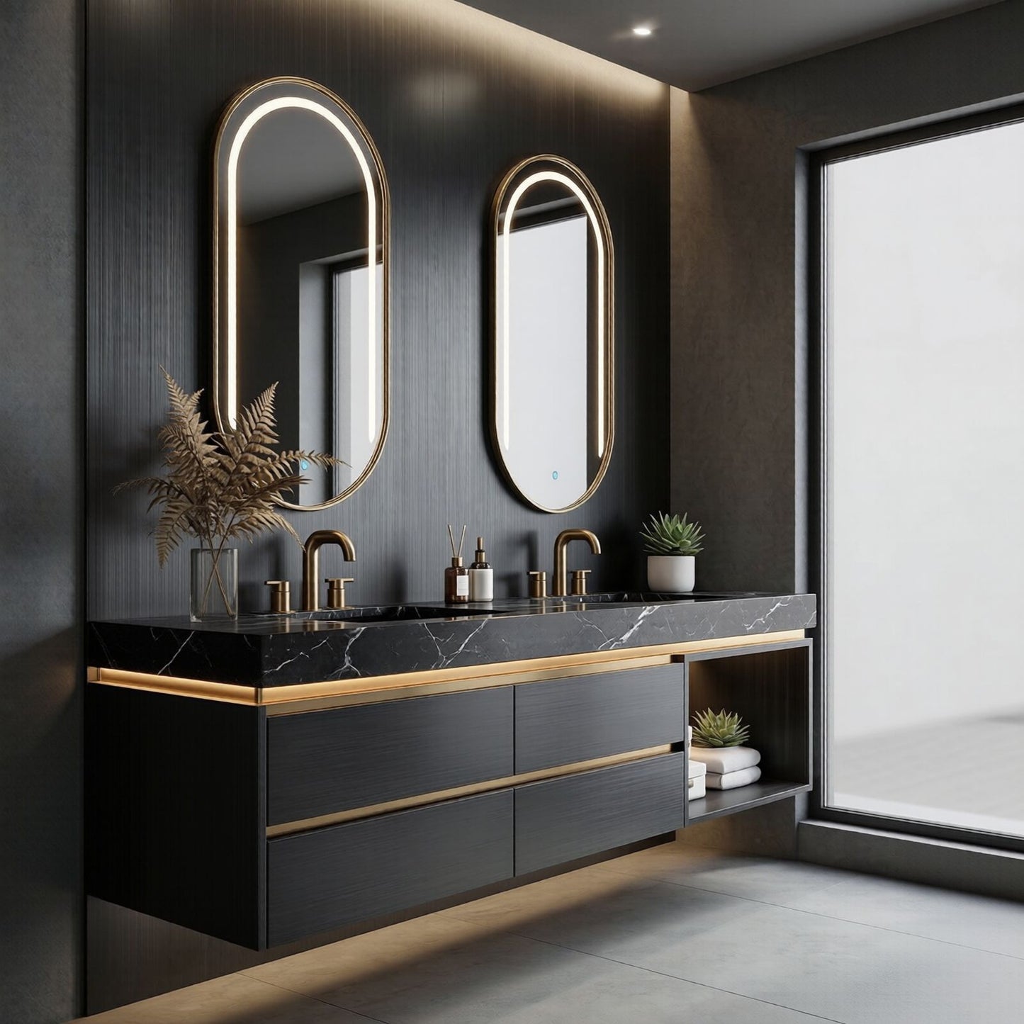 84'Double Sink Bathroom Vanity - Luxury Bathroom Vanities with Double Sink