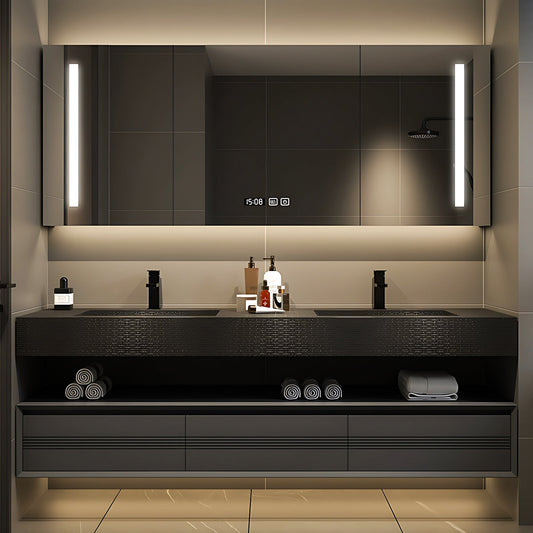 56"-96"Modern Bathroom Vanities with Three Large Drawers