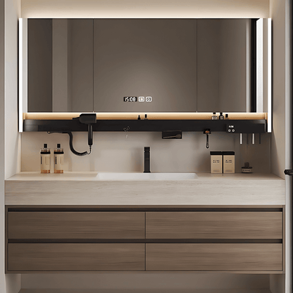 36"- 72" Solid Wood Bathroom Vanity Set with Intelligent Mirror