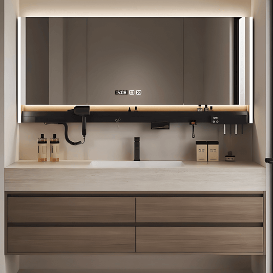 36"- 72" Solid Wood Bathroom Vanity Set with Intelligent Mirror