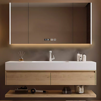 40"- 72" Single Basin Floating Bathroom Vanity Set with Mirror