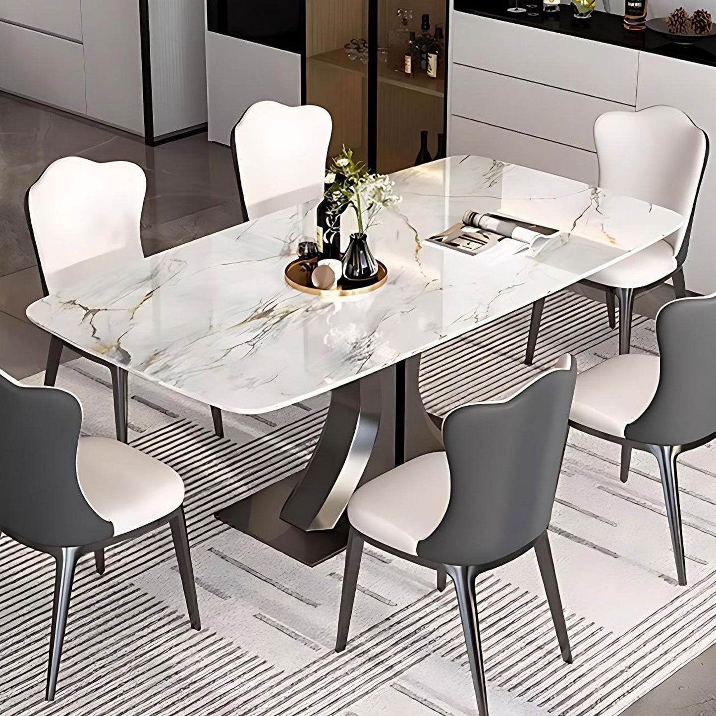 55"Dining Table - Modern Dining Table with Exquisite Texture