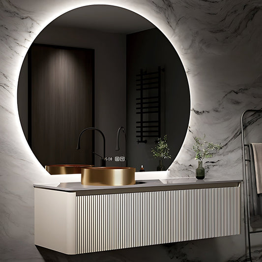 36"- 72" Modern Sink Wall Mounted Bath Vanity Set with Smart Defogging Mirror