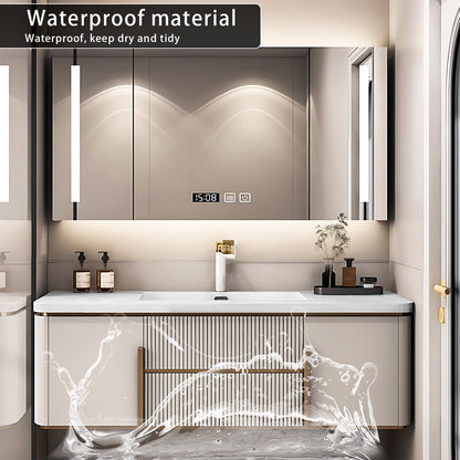 40"- 72" Modern Single Sink Floating Bath Vanity Set with  Smart Mirror Cabinet