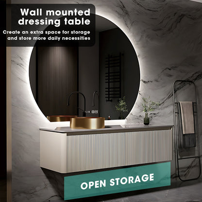 36"- 72" Modern Sink Wall Mounted Bath Vanity Set with Smart Defogging Mirror