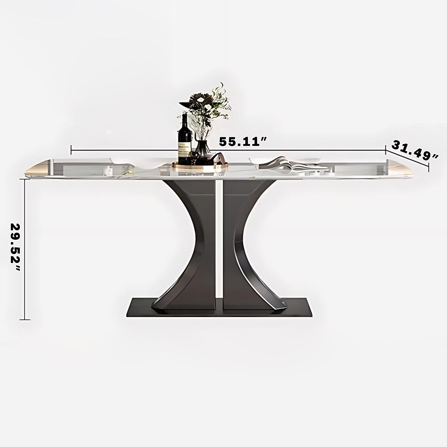 55"Dining Table - Modern Dining Table with Exquisite Texture