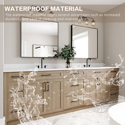 76"- 96"Luxury Solid Wood Style Double Sink Bathroom Vanity ,Storage Cabinets