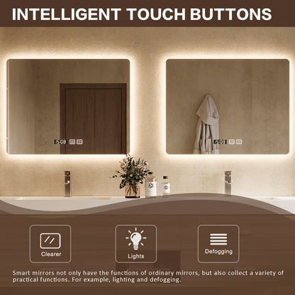 56"- 78"Floating Bathroom Vanity Includes Five Brown Wood Design Drawer
