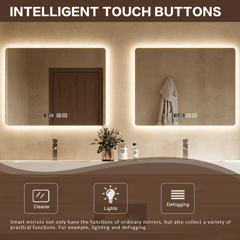 68"Floating Bathroom Vanity Includes Five Brown Wood Design Drawer