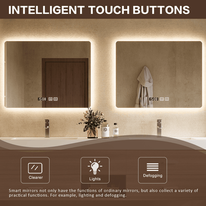 68"Floating Bathroom Vanity Includes Five Brown Wood Design Drawer