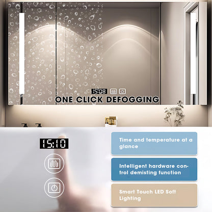 40"- 72" Modern Single Sink Floating Bath Vanity Set with  Smart Mirror Cabinet