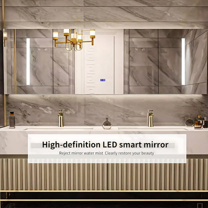 36"- 68" Freestanding Gold Bathroom Vanity Set with Smart Light Cabinet