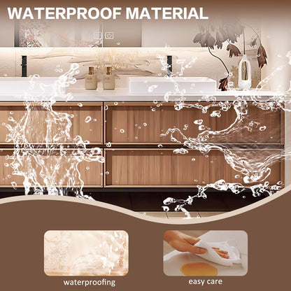 56"-96"Floating Bathroom Vanity Includes Four Large Drawers  Smart Defog Mirror