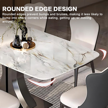 55"Dining Table - Modern Dining Table with Exquisite Texture