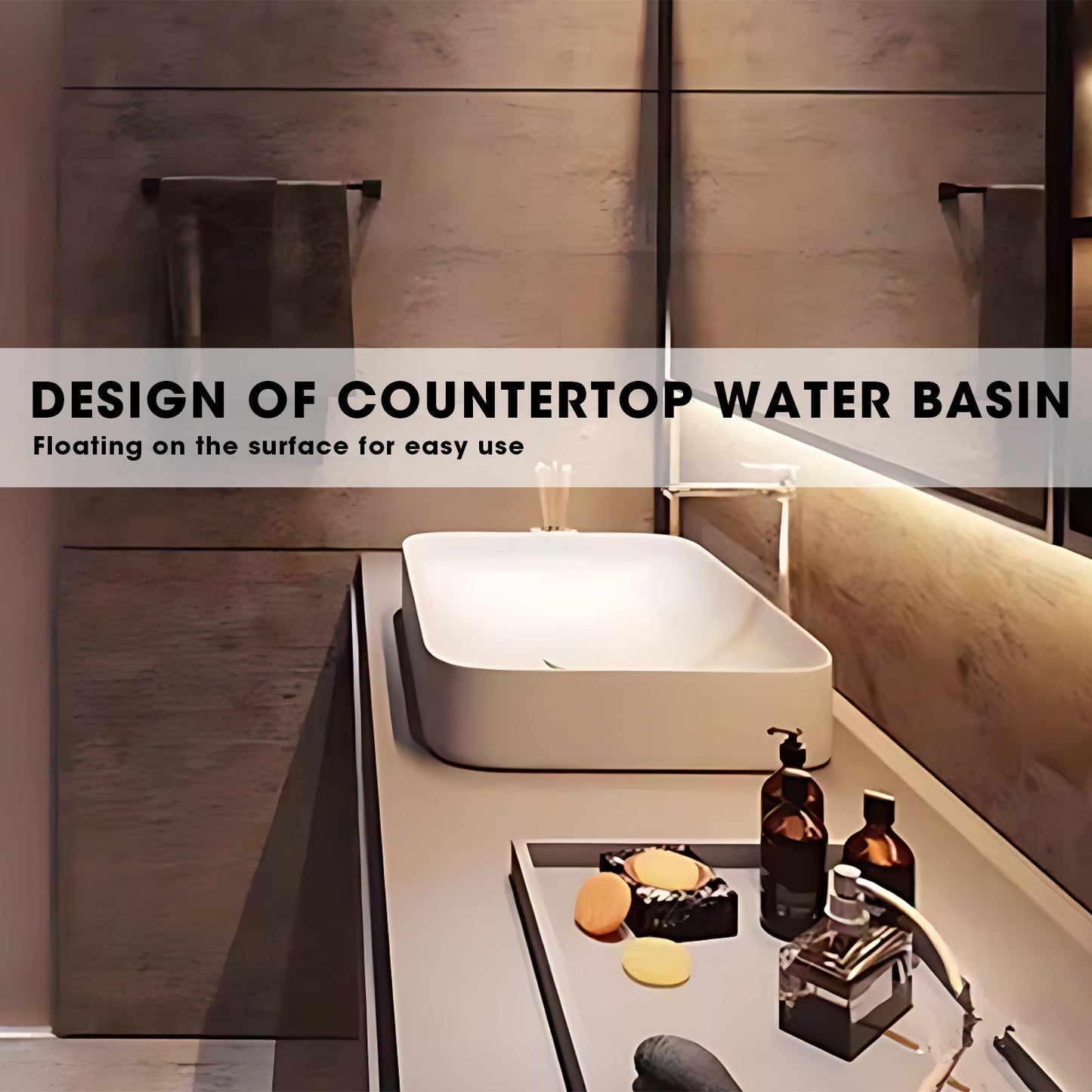 40"-72"Modern Bathroom Vanity with Contemporary Minimalist Style