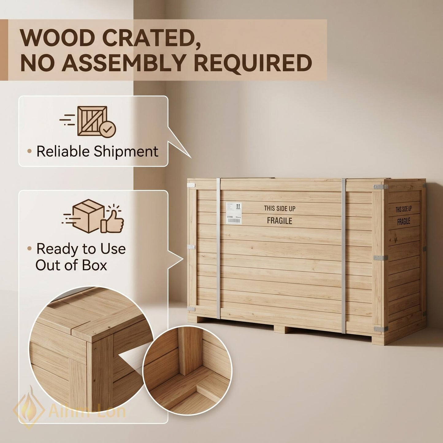 78''-96'' Double Bathroom Vanity with Sink Modern Floating Warm Oak Wood Panels