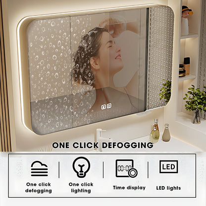36"- 72" Wall-Mounted Bathroom Vanity Set with Smart Mirror , Single Sink