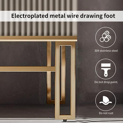 36"- 68" Freestanding Gold Bathroom Vanity Set with Smart Light Cabinet