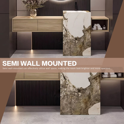 52"-72"Luxurious Bathroom Vanity with Sink Includes Individual Wood Color Drawer