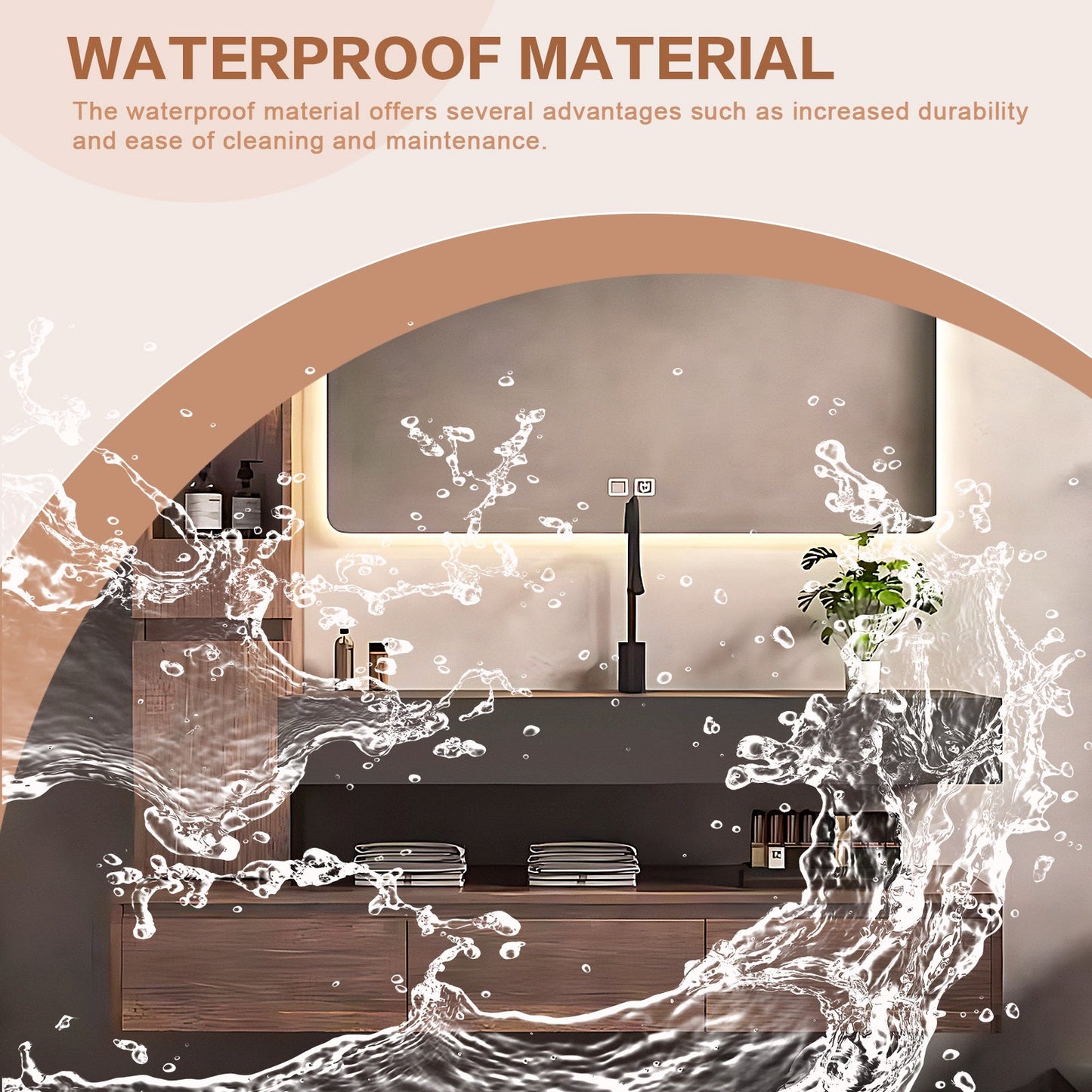 52“-72”Floating Bathroom Vanity with Sink Includes Ample Storage Space