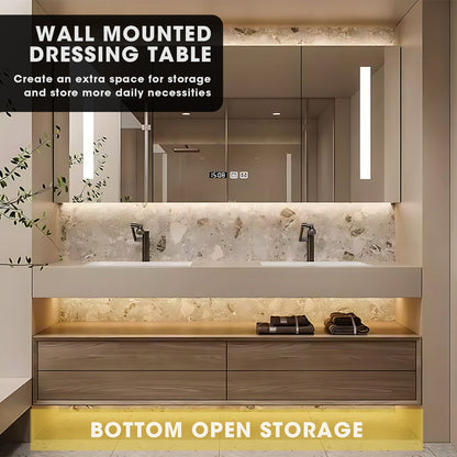 52"-96"Modern Double Bathroom Vanities with Sink Includes Two Large Drawers