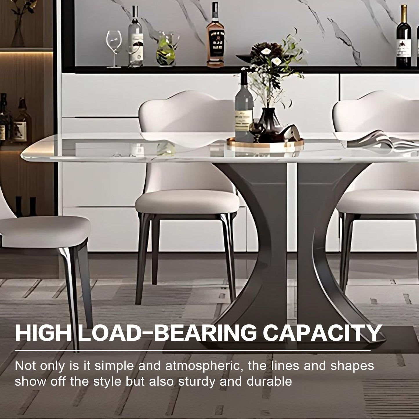 55"Dining Table - Modern Dining Table with Exquisite Texture