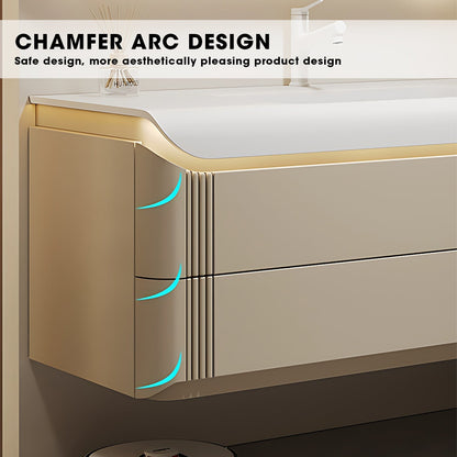 36"- 72" Wall-Mounted Bathroom Vanity Set with Smart Mirror , Single Sink
