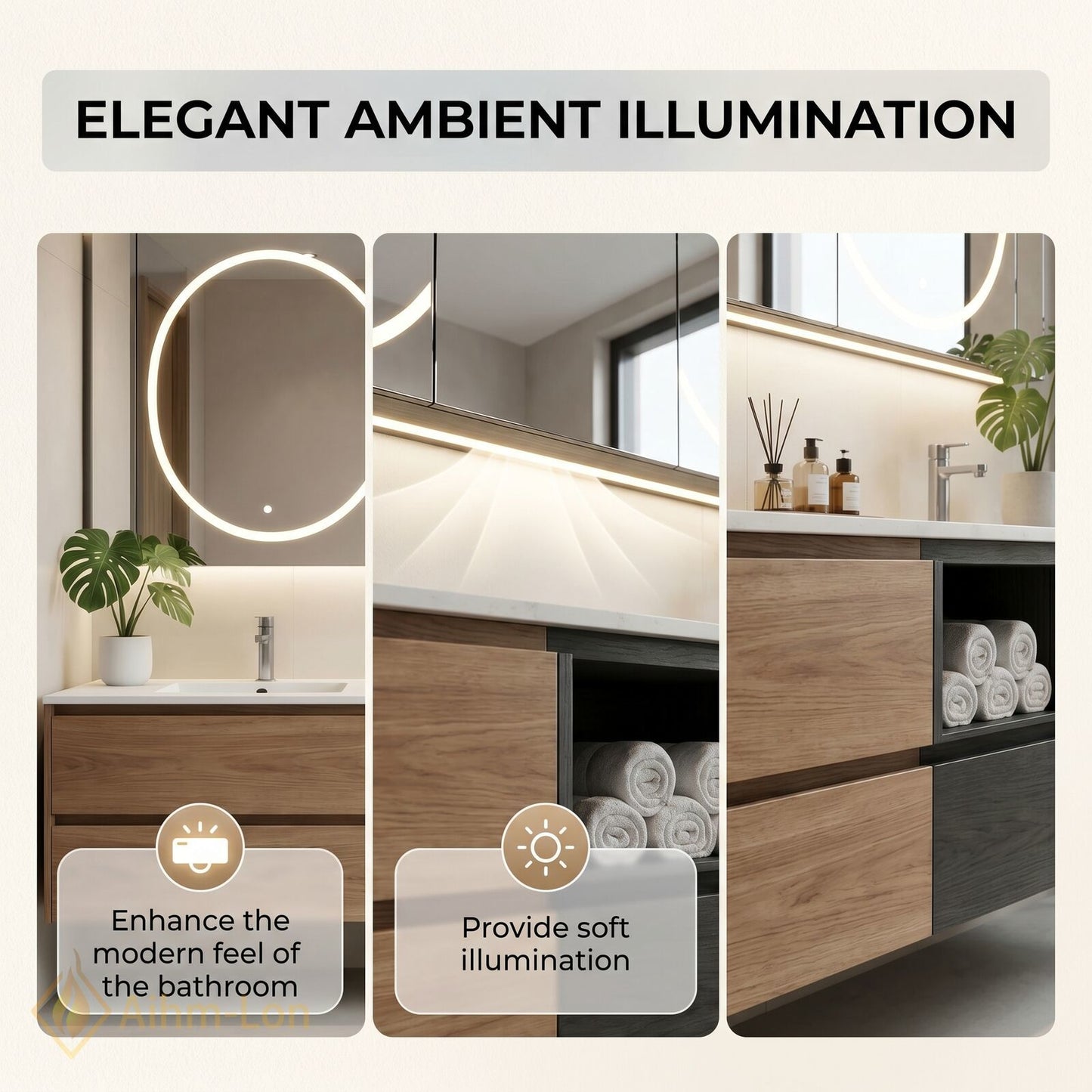 60''-96'' Floating Bathroom Vanity with Sink Double Sink Integrated Wood Texture Cabinet