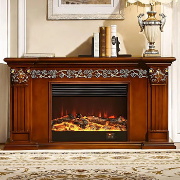 Aihm-Lon Luxurious Electric Fireplace Horizontal Carved Design 59”