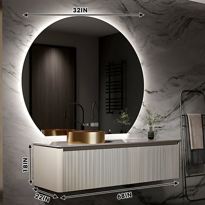 36"- 72" Modern Sink Wall Mounted Bath Vanity Set with Smart Defogging Mirror