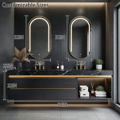 84'Double Sink Bathroom Vanity - Luxury Bathroom Vanities with Double Sink