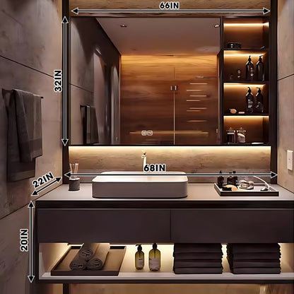 40"-72"Modern Bathroom Vanity with Contemporary Minimalist Style