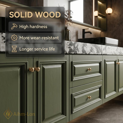 60''-96'' Double Bathroom Vanity with Sink Dark Olive Green Finish Slatted Front
