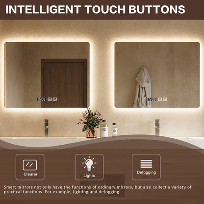 56"- 78"Floating Bathroom Vanity Includes Five Brown Wood Design Drawer