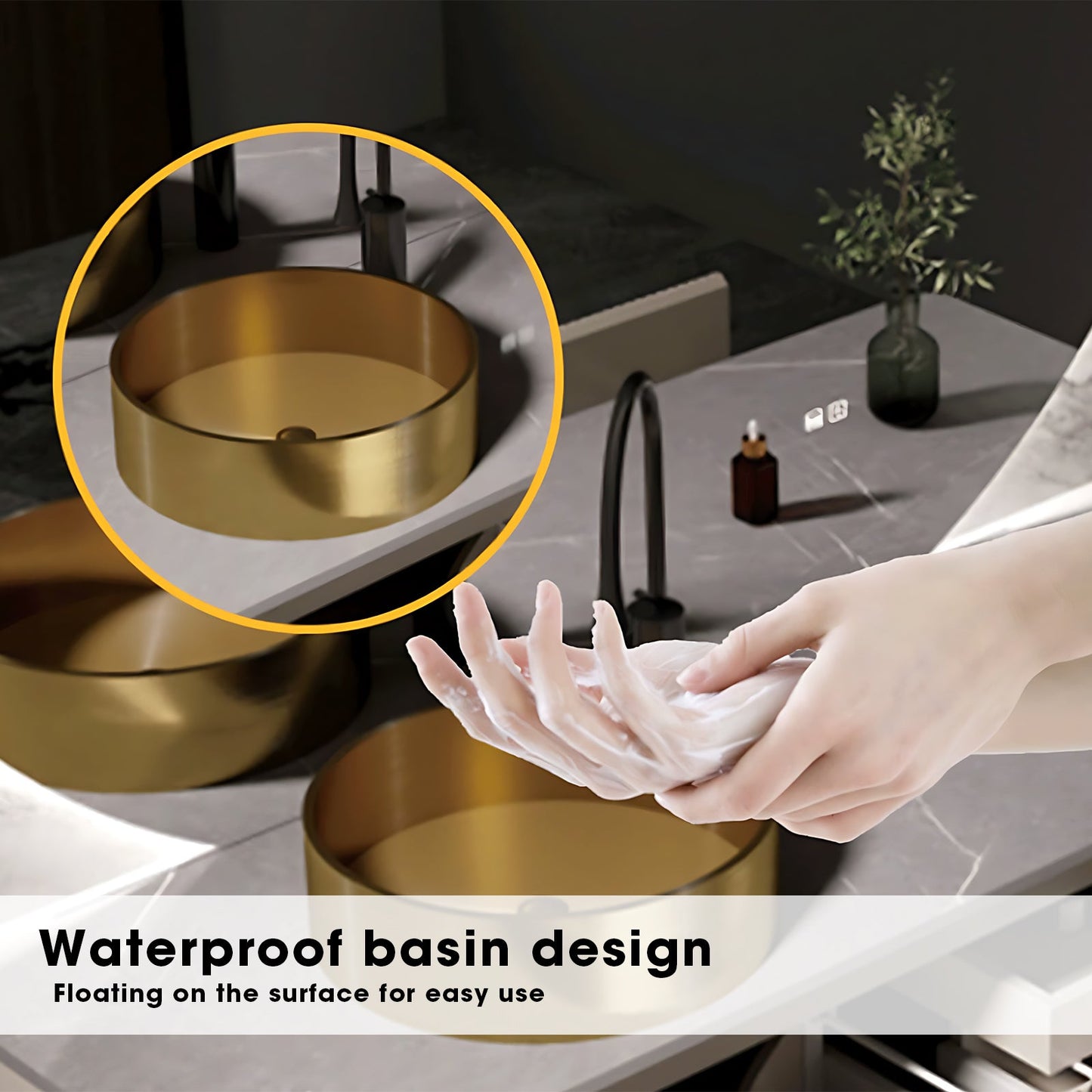 36"- 72" Modern Sink Wall Mounted Bath Vanity Set with Smart Defogging Mirror