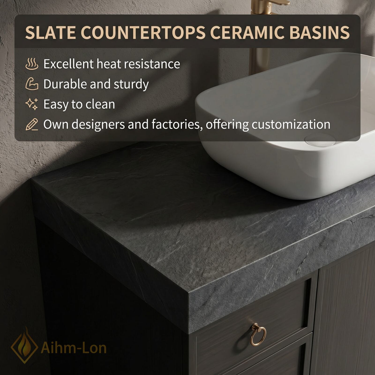 80''-96'' Double Bathroom Vanity with Sink Dark Finish Spacious Drawers Organized Storage