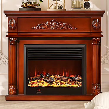 Aihm-Lon Simple Electric Fireplace with Oval Flower Line Style 47”