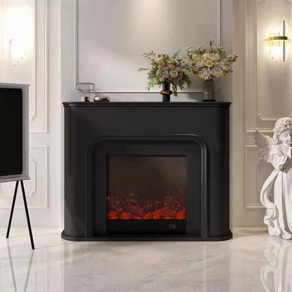 Aihm-Lon Modern Electric Fireplace Curved Corner and Simple Countertop 47”-79”