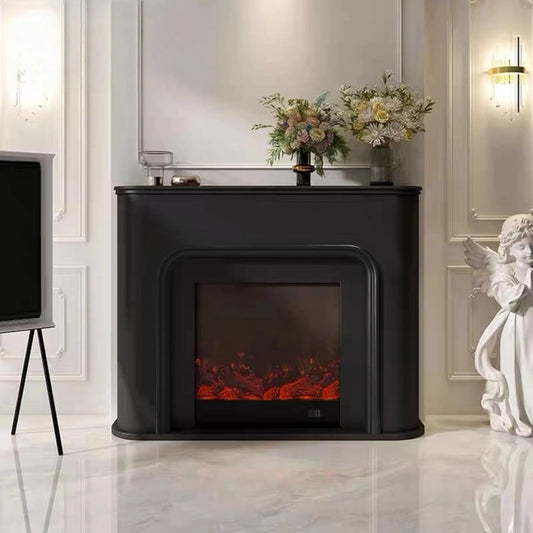 Aihm-Lon Modern Electric Fireplace Curved Corner and Simple Countertop 47”-79”