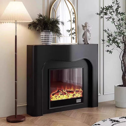 Aihm-Lon Elegant Electric Fireplace Includes Black Modern Wavy Design 42”