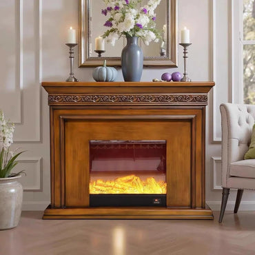 Aihm-Lon Electric Fireplace with Mantel Simple Modern Style 59”