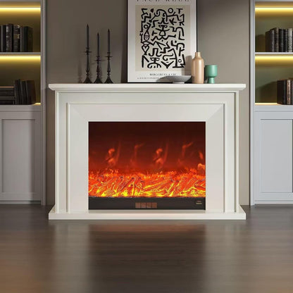 Aihm-Lon Simple Electric Fireplace Solid Wood Frame 47”-86“