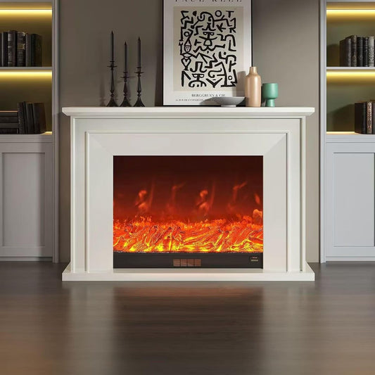 Aihm-Lon Simple Electric Fireplace Solid Wood Frame 47”-86“