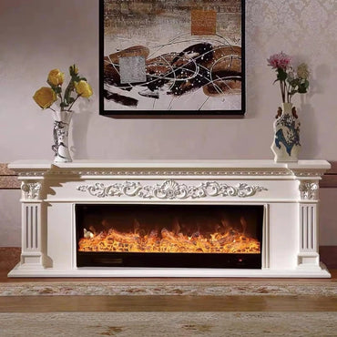 Aihm-Lon Electric Fireplace with Seashell and Curly Grass Pattern 79”