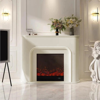 Aihm-Lon Modern Electric Fireplace Curved Corner and Simple Countertop 47”-79”