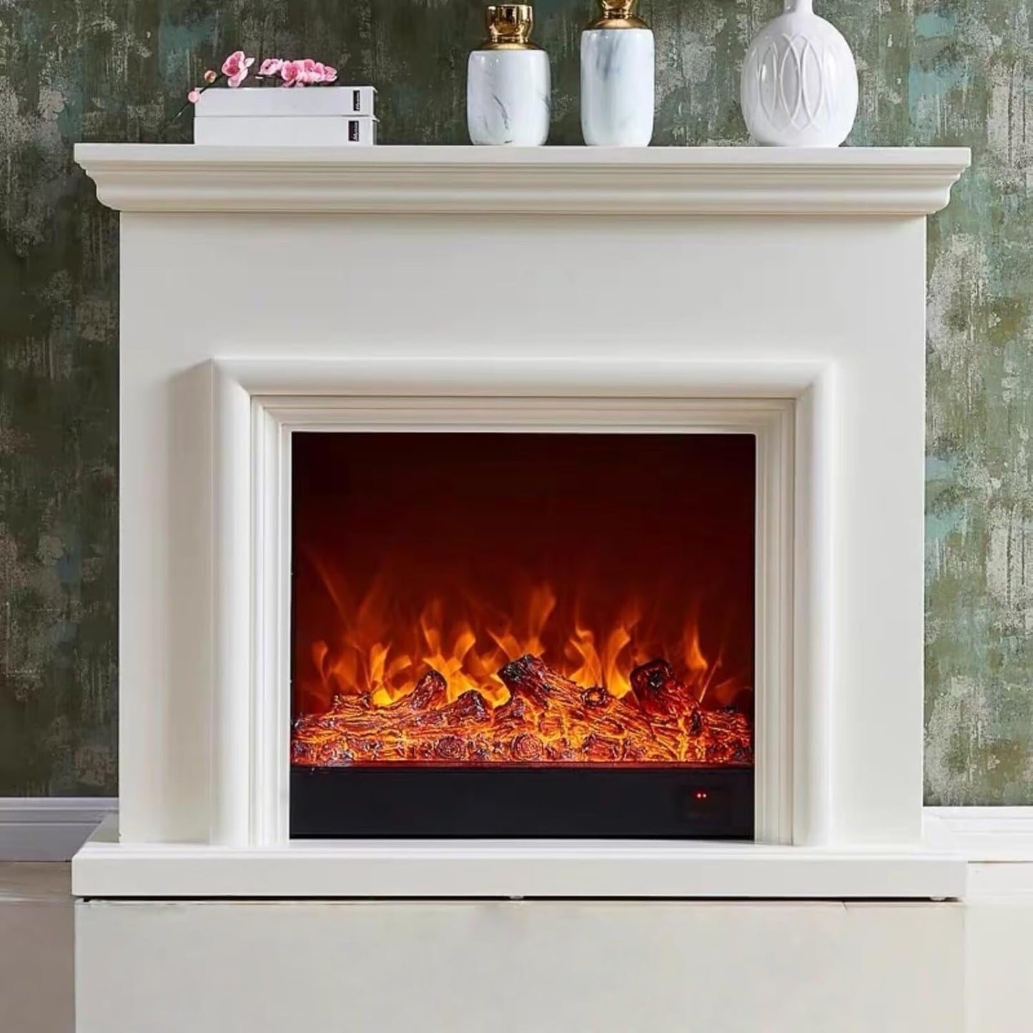 Aihm-Lon Freestanding Electric Fireplace with Faux Flame 47”-69”